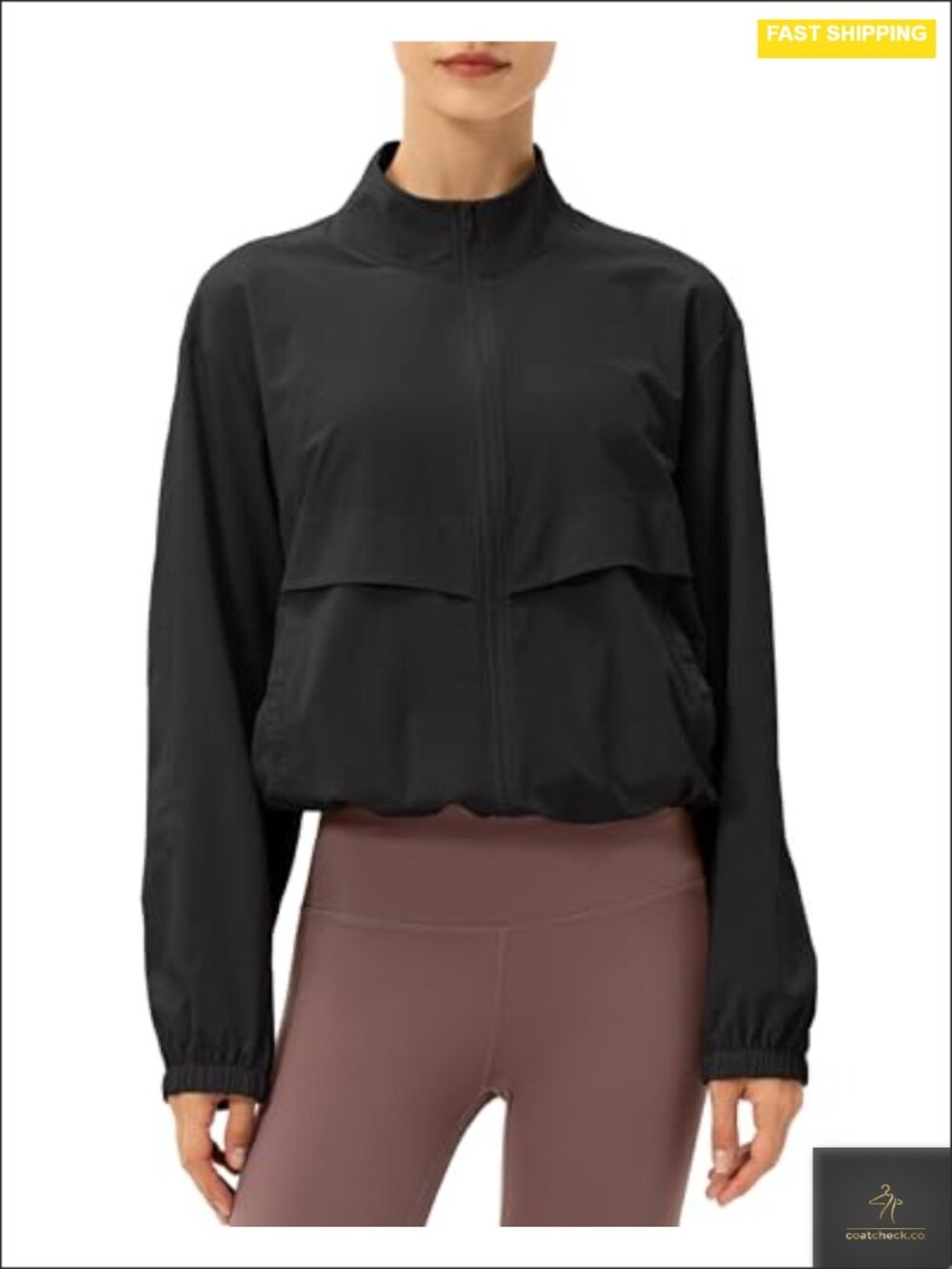 Women's Lightweight Athletic Jacket Zip Up Stand Collar Windproof Sun